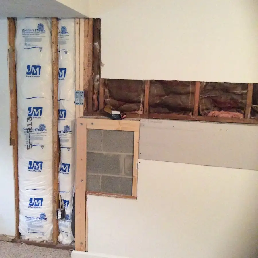 Wall insulation replacement during Contents Cleaning & Restoration in Elmsford